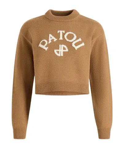 PATOU INTARSIA-LOGO JUMPER