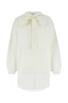 Patou White Embroidered Logo Sweatshirt In Avalanche