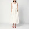 Patou Ivory Dress With A Bow On The Back