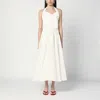 Patou Ivory Dress With A Bow On The Back