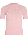 Patou Logo-jacquard Knitted T-shirt In Pink