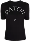 Patou Logo T-shirt In Soft Cotton With Classic Fit And Versatile Style In Black