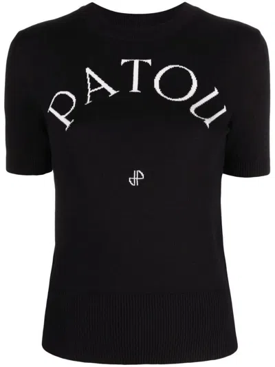 PATOU PATOU JACQUARD SHORT SLEEVES JUMPER