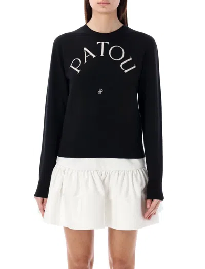 Patou Jaquard Terry Sweater In Black
