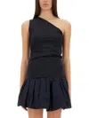 Patou One-shoulder Cotton Top In Blue