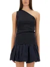 Patou One-shoulder Cotton Top In Blue