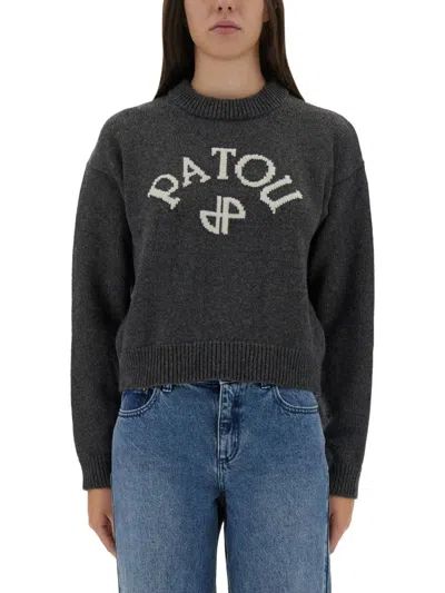 PATOU PATOU JERSEY WITH LOGO AND MONOGRAM "JP"