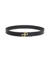 Patou Jp-monogram Leather Belt In Black