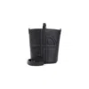 Patou Small Embossed Jp Bucket Bag In Black