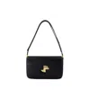 Patou Black Leather Le Classic Lock Shoulder Bag In Black