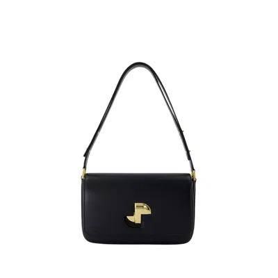 PATOU PATOU JP CLASSIC SHOULDER BAG - LEATHER - BLACK