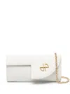 Patou Jp Calf Leather Clutch In White