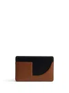 Patou Jp Leather Cardholder In Brown