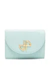 Patou Jp-plaque Leather Wallet In Blue