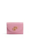 Patou Jp Leather Wallet In Rosa