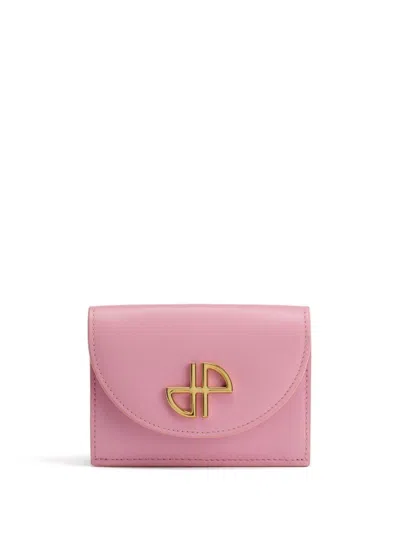 Patou Jp Leather Wallet In Rosa