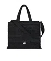 Patou Large Jp Raffia Tote Bag In Black