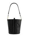 Patou Small Embossed Jp Bucket Bag In Black