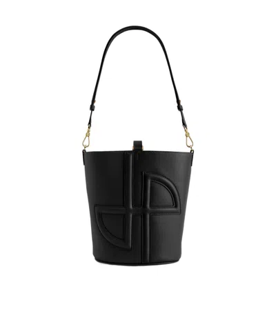 Patou Small Jp Bucket Bag In Black