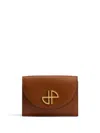 Patou Jp-motif Leather Wallet In Brown