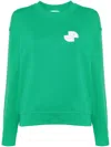 Patou Jp-patch Sweatshirt In Green