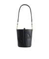 Patou Small Embossed Jp Bucket Bag In Black