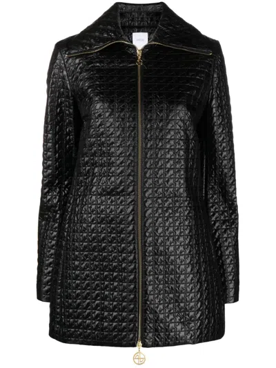 Patou Jp-quilted Zip-front Jacket In Black  