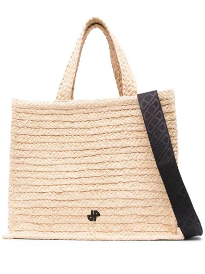Patou Jp Raffia Tote Bag