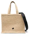 Patou Jp Raffia Tote Bag In Neutrals