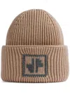 Patou Jp Ribbed Wool Beanie In Neutrals