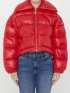 Patou Cropped Puffer Jacket In Red