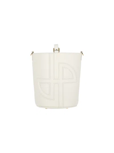 Patou Jp Small Bucket Bag In White