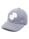 Patou Jp Striped Cotton Cap In 蓝色