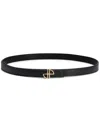 Patou Slim Jp Belt With Adjustable Punched Holes In 黑色