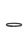 Patou Slim Jp Belt With Adjustable Punched Holes In Black