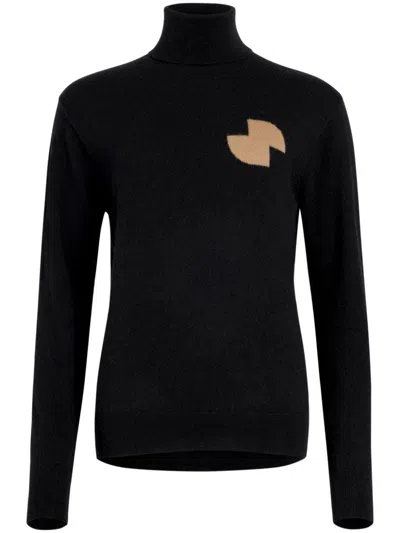 Patou Jp Turtleneck Sweater In Schwarz