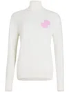 Patou Jp Turtleneck Sweater In Weiss
