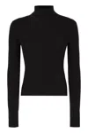 Patou Turtleneck Merino Wool Sweater With Ribbed Texture
