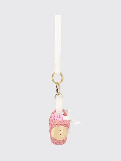 Patou Key Chain Woman Color Pink In Black