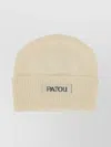 Patou Knit Hat With Ribbed Cuff Design