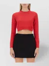Patou Cropped Jumper In Sustainable Wool And Cashmere
