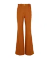 Patou Wool Blend Flare Pants In Brown