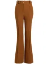 Patou Knitted Flared Trousers In Brown