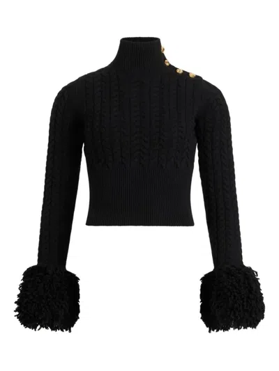 PATOU PATOU KNITTED FUR JUMPER CLOTHING