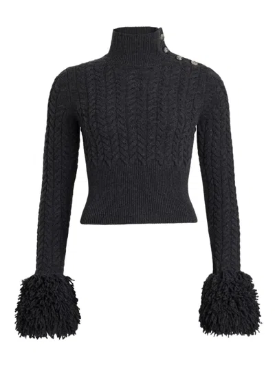 PATOU PATOU KNITTED FUR JUMPER CLOTHING