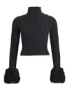 Patou Knitted Fur Jumper In Gray