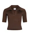 Patou Knitted Polo Shirt In Smoke Color