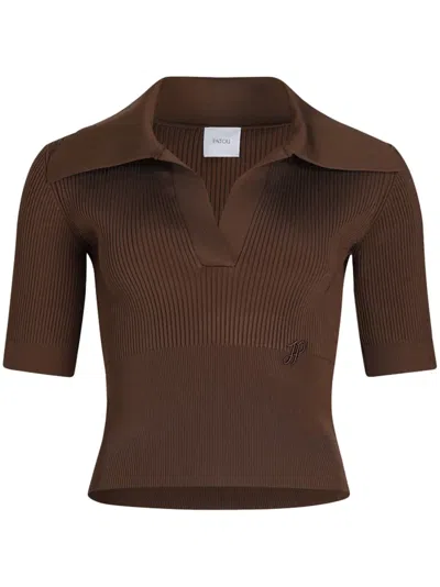 PATOU KNITTED POLO TOP