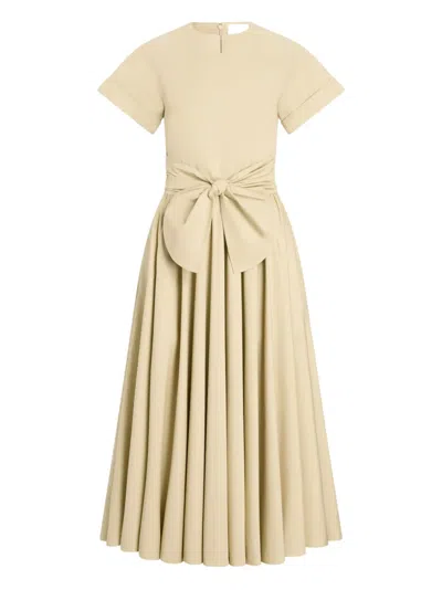 Patou Midikleid Mit Knotendetail In Neutral