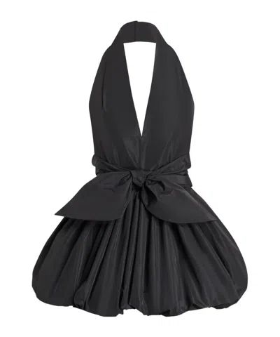 Patou Bloomer Faille Minidress In Black